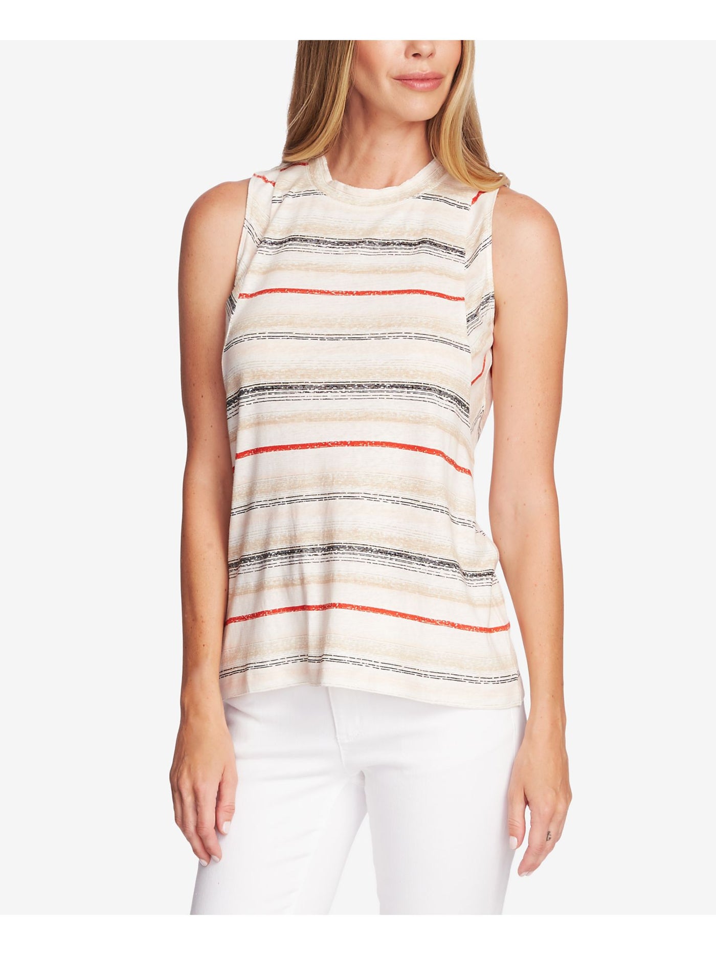 TWO BY VINCE CAMUTO Womens Sleeveless Jewel Neck Top