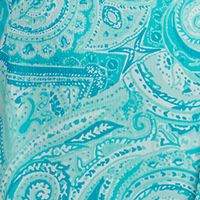 TOMMY HILFIGER Womens Turquoise Tiered Paisley Sleeveless Halter Maxi Formal Sheath Dress