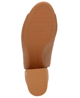 KENNETH COLE NEW YORK Womens Brown Crisscross Elastic Straps Laser Cut Perforated Design Stretch Comfort Hannon Round Toe Block Heel Slip On Leather Shootie M