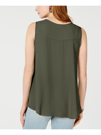 STYLE & COMPANY Womens Swing Sleeveless Scoop Neck Cocktail Blouse