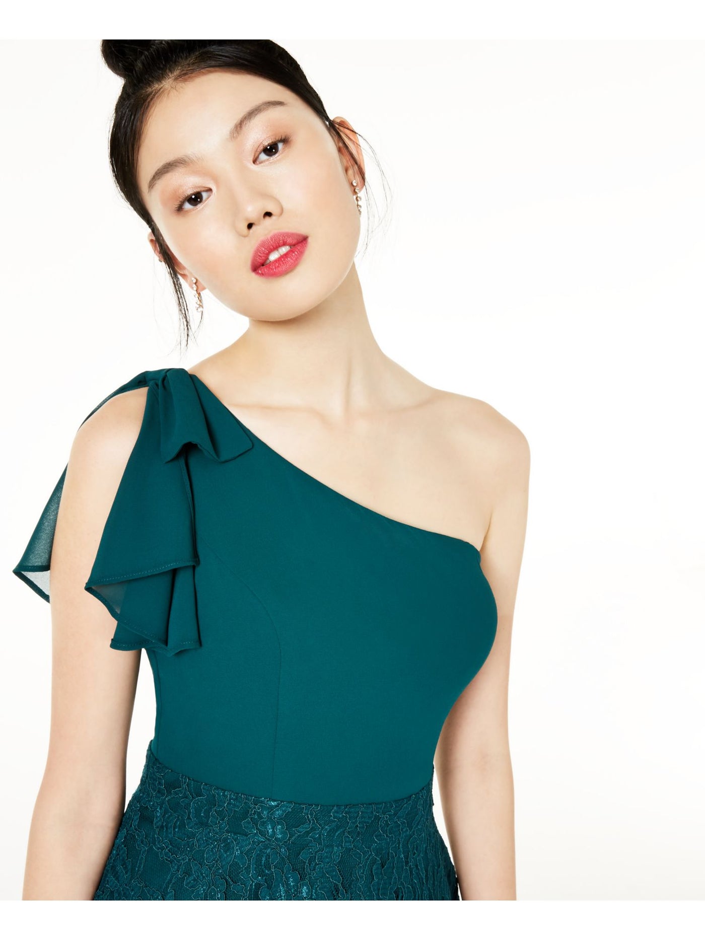 CITY TRIANGLES Womens Embroidered Sleeveless Asymmetrical Neckline Short Party Fit + Flare Dress