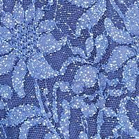 TEEZE ME Womens Blue Short Length Lace Floral Spaghetti Strap V Neck Micro Mini Evening Trapeze Dress