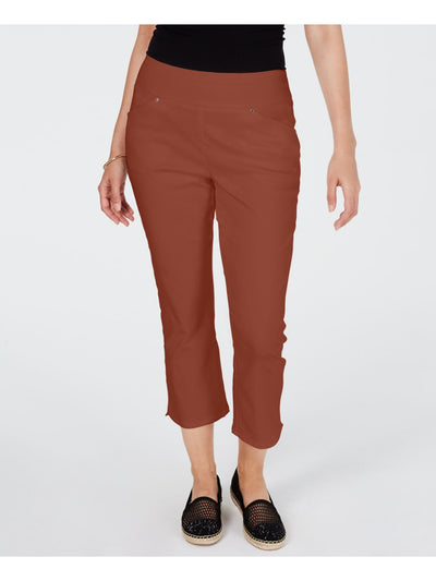 INC Womens Orange Pull-on Cropped Pants Size: 0