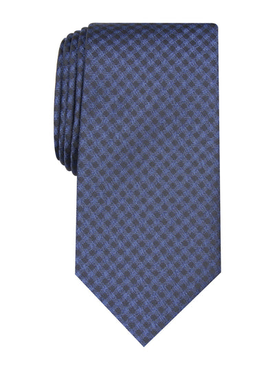 PERRY ELLIS Mens Navy Beardsly Check Classic Neck Tie