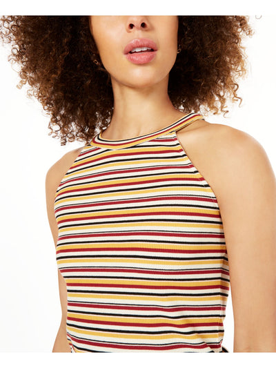 1. STATE Womens Sleeveless Ribbed Halter Top