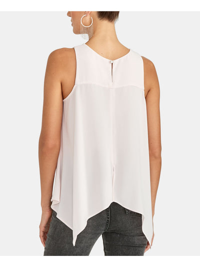 RACHEL ROY Womens Slitted Asymmetrical Sleeveless Jewel Neck Tank Top