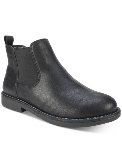 SEVEN DIALS Womens Black Cushioned Stretch Maggie Round Toe Block Heel Slip On Booties 5 M