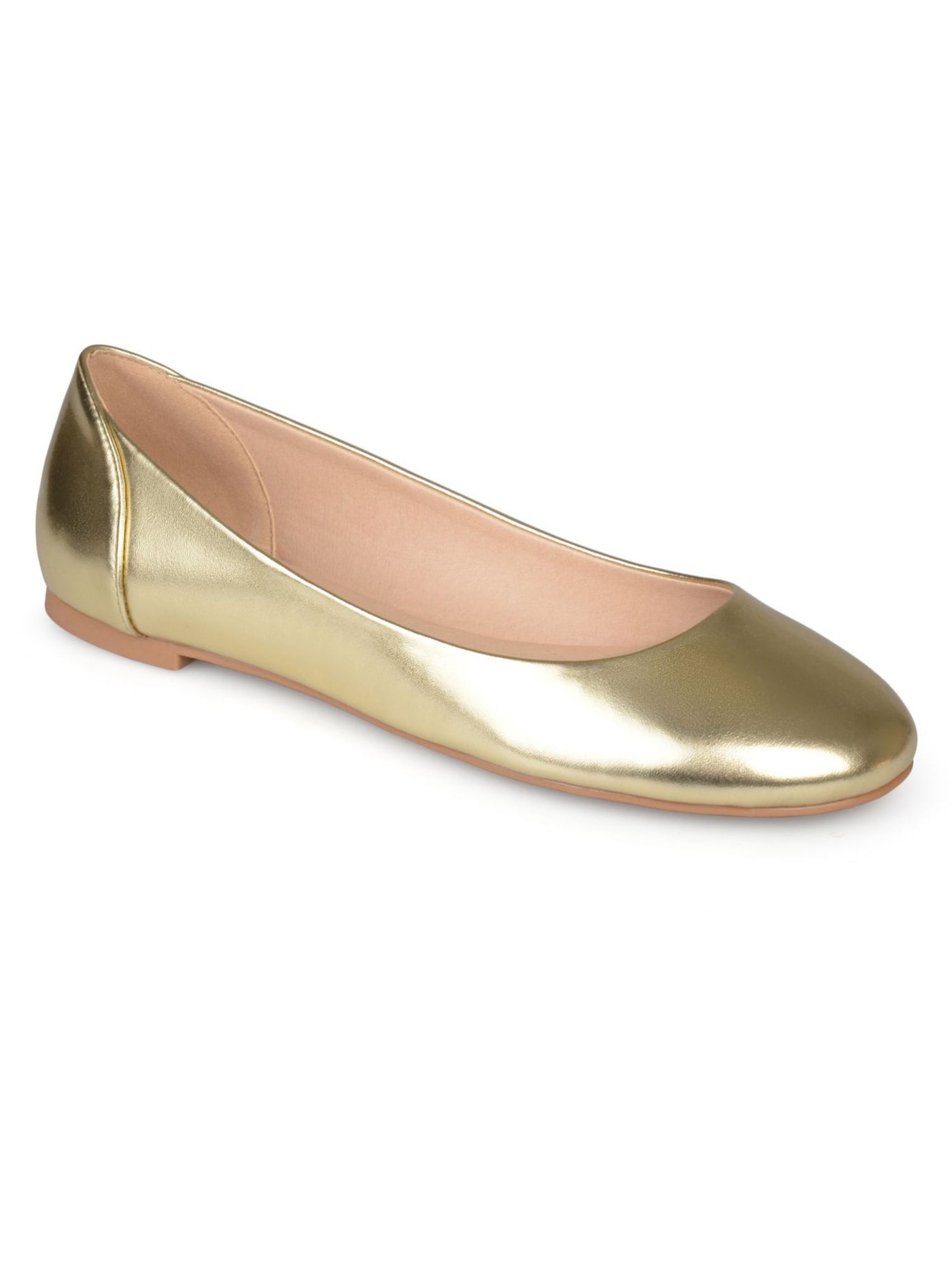 JOURNEE COLLECTION Womens Gold Cushioned Kavn Round Toe Slip On Dress Ballet Flats 10 N