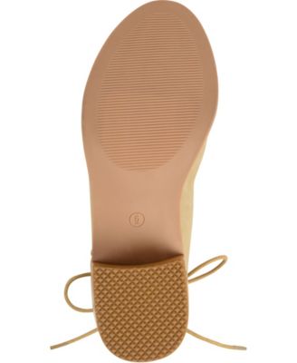 JOURNEE COLLECTION Womens Taupe Beige Ghille Lacing Adjustable Padded Bowee Round Toe Block Heel Lace-Up Sandals Shoes M