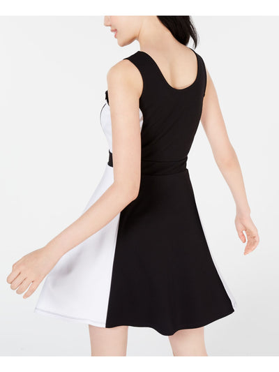 Rosie Harlow Womens Sleeveless Scoop Neck Above The Knee Fit + Flare Dress