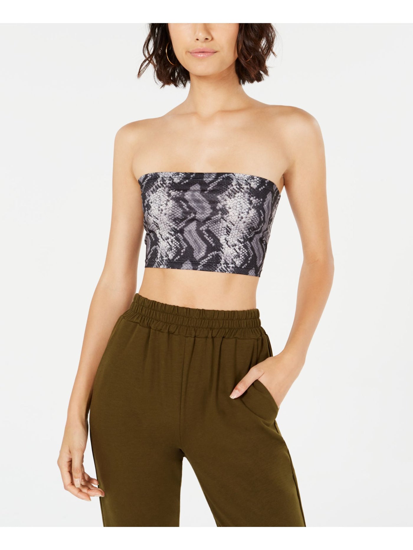 WAISTED Womens Sleeveless Strapless Party Crop Top