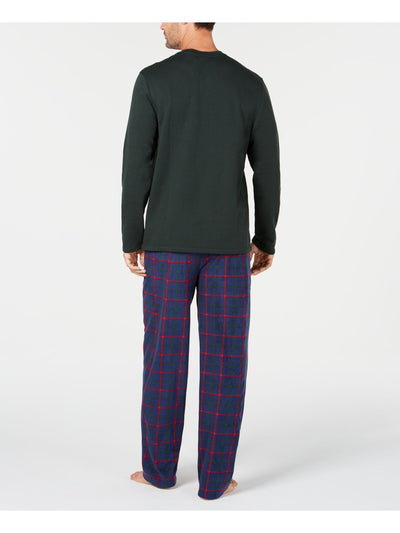 CLUBROOM Mens Green Tartan Plaid Pants L