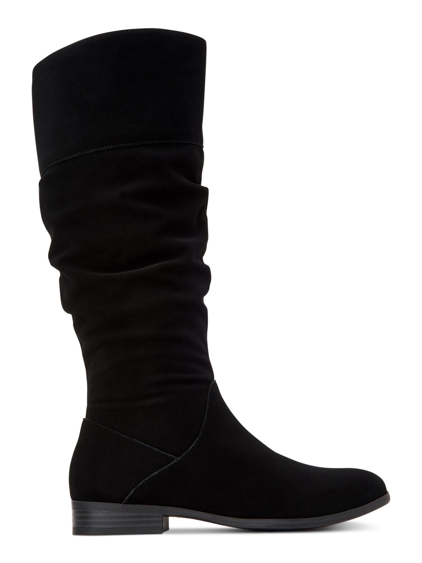 STYLE & COMPANY Womens Black Side Gore Comfort Kelimae Round Toe Block Heel Zip-Up Riding Boot 7 M