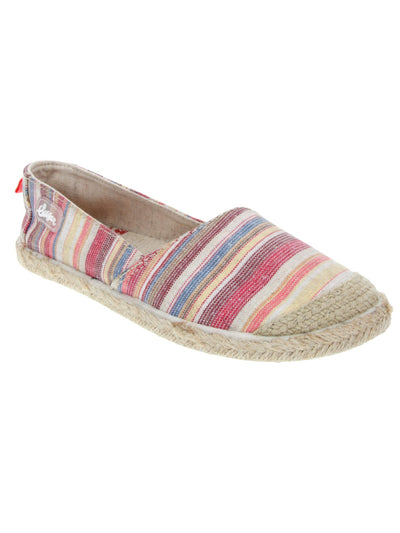 SUGAR Womens Beige Canvas Evermore Round Toe Slip On Espadrille Shoes 6.5 M