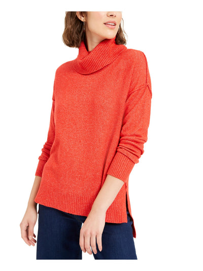 BAR III Womens Long Sleeve Turtle Neck T-Shirt