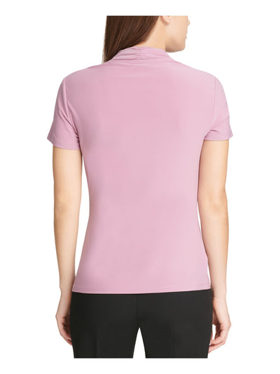 DKNY Womens Short Sleeve V Neck Top