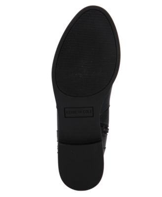 REACTION KENNETH COLE Womens Black Buckle Accent Wind Almond Toe Zip-Up Riding Boot M