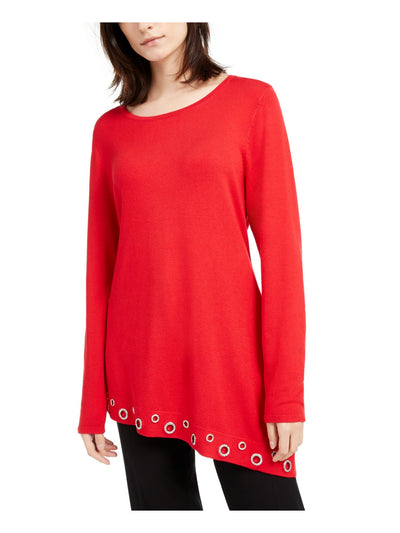 INC Womens Embellished Long Sleeve Jewel Neck Blouse