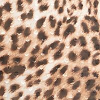 MAISON JULES Womens Brown Animal Print Long Sleeve V Neck Above The Knee Evening Shirt Dress