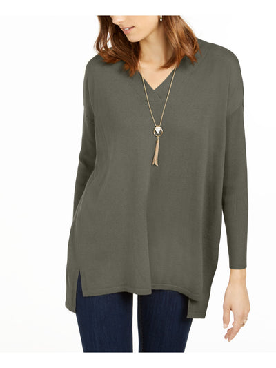 STYLE & COMPANY Womens Long Sleeve V Neck T-Shirt