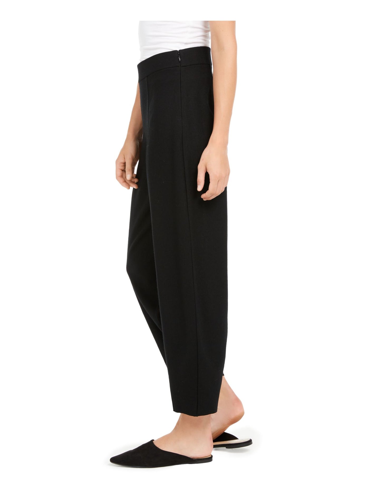 EILEEN FISHER Womens Black Pants PM