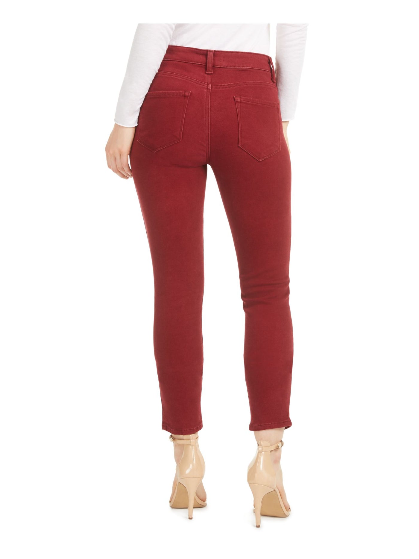 STS BLUE Womens Red Zippered Pocketed Skinny Jeans 24