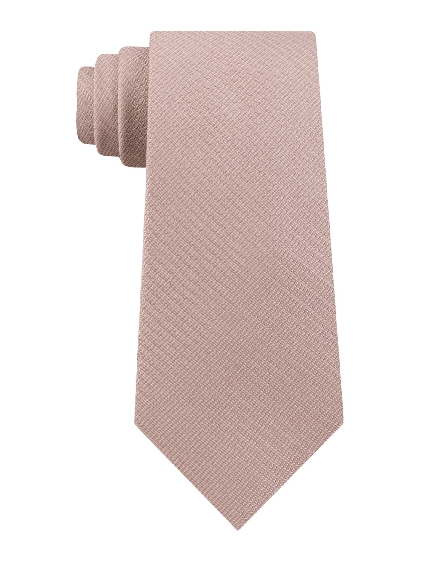 CALVIN KLEIN Mens Beige Mini Herringbone Silk Slim Neck Tie