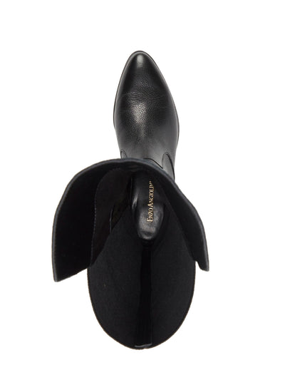ENZO ANGIOLINI Womens Black Cushioned Comfort Marala Pointed Toe Block Heel Zip-Up Boots Shoes 5 M