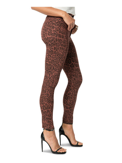 JOE'S Womens Brown Animal Print Skinny Jeans 25