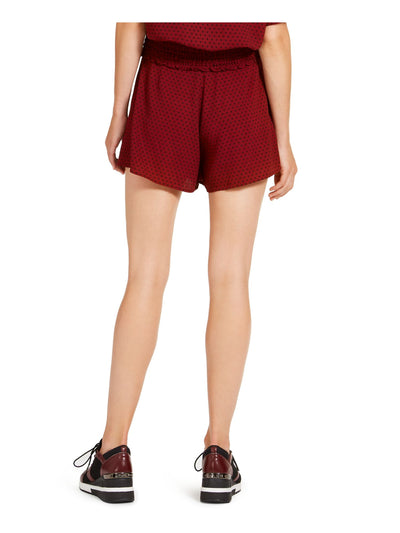 MICHAEL MICHAEL KORS Womens Maroon Tie Polka Dot Micro Mini Trapeze Skort 16