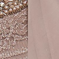 R&M RICHARDS Womens Beige Glitter Textured 3/4 Sleeve Open Front Drape Sleeveless Scoop Neck Above The Knee Evening Shift Dress