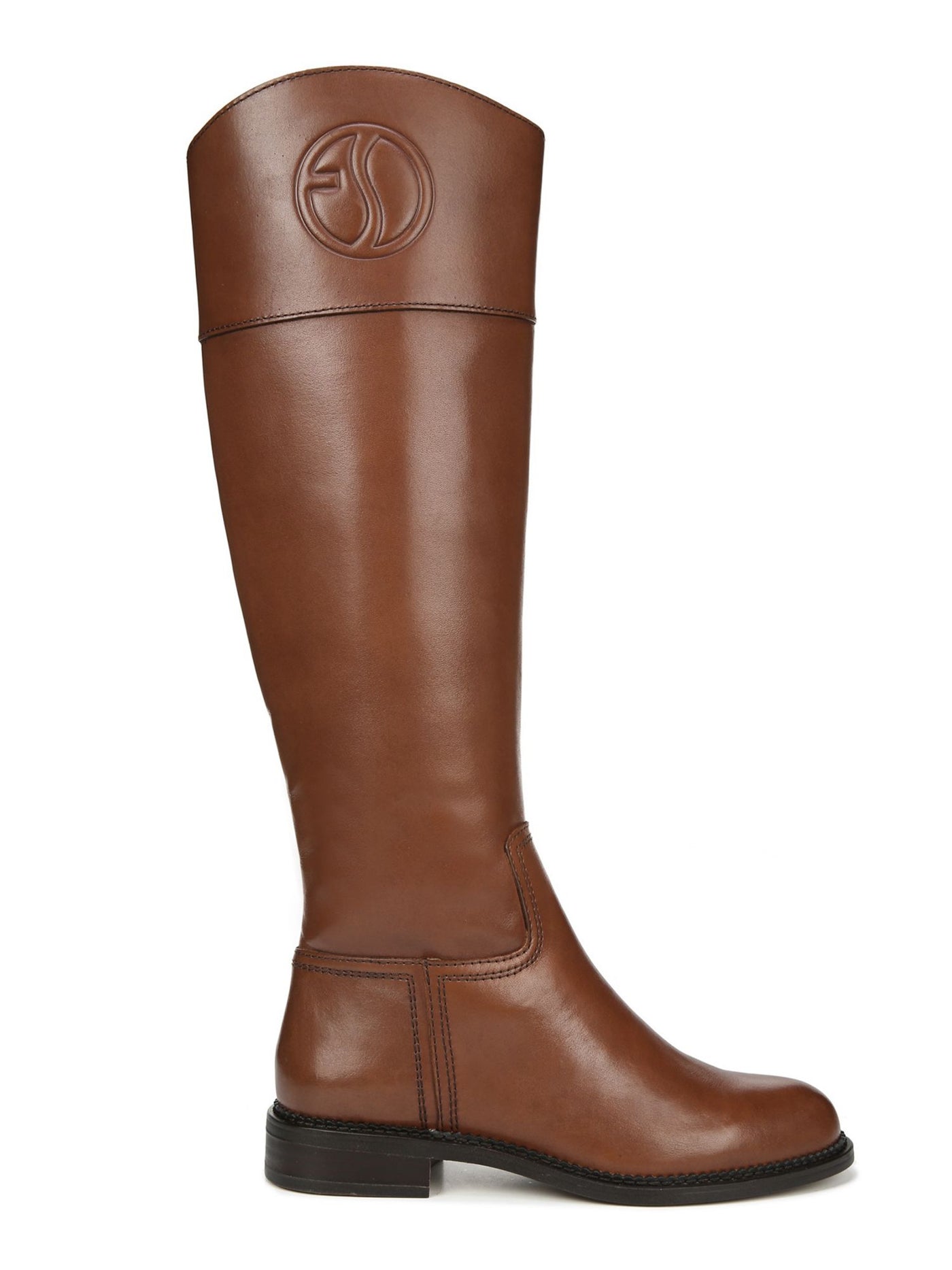 FRANCO SARTO Womens Brown Block Heel Zip-Up Leather Boots 8.5 M WC
