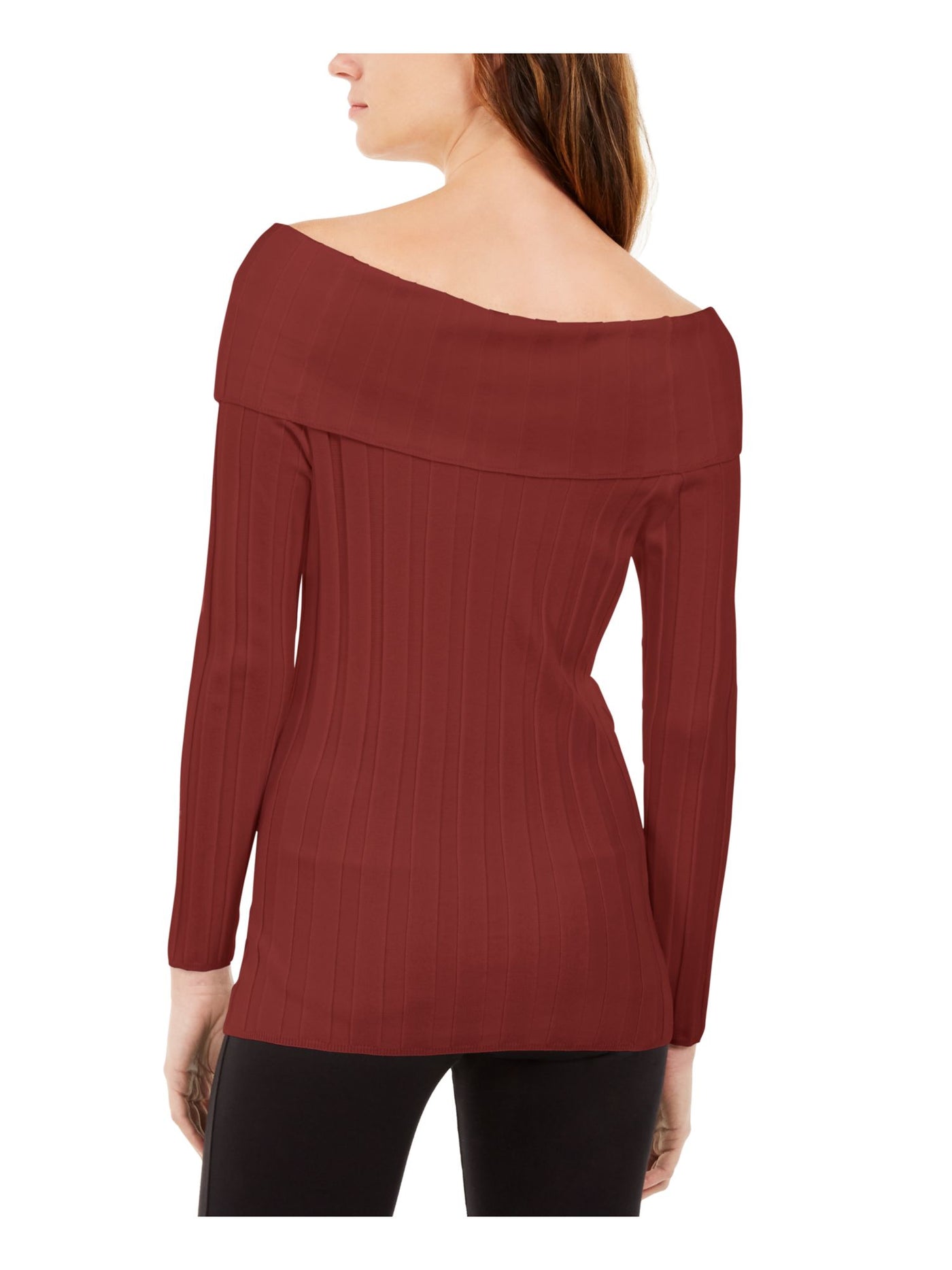 INC Womens Textured Long Sleeve Boat Neck Sweater