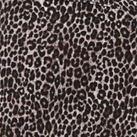 MICHAEL MICHAEL KORS Womens Gray Stretch Zippered Animal Print Short Sleeve V Neck Above The Knee A-Line Dress