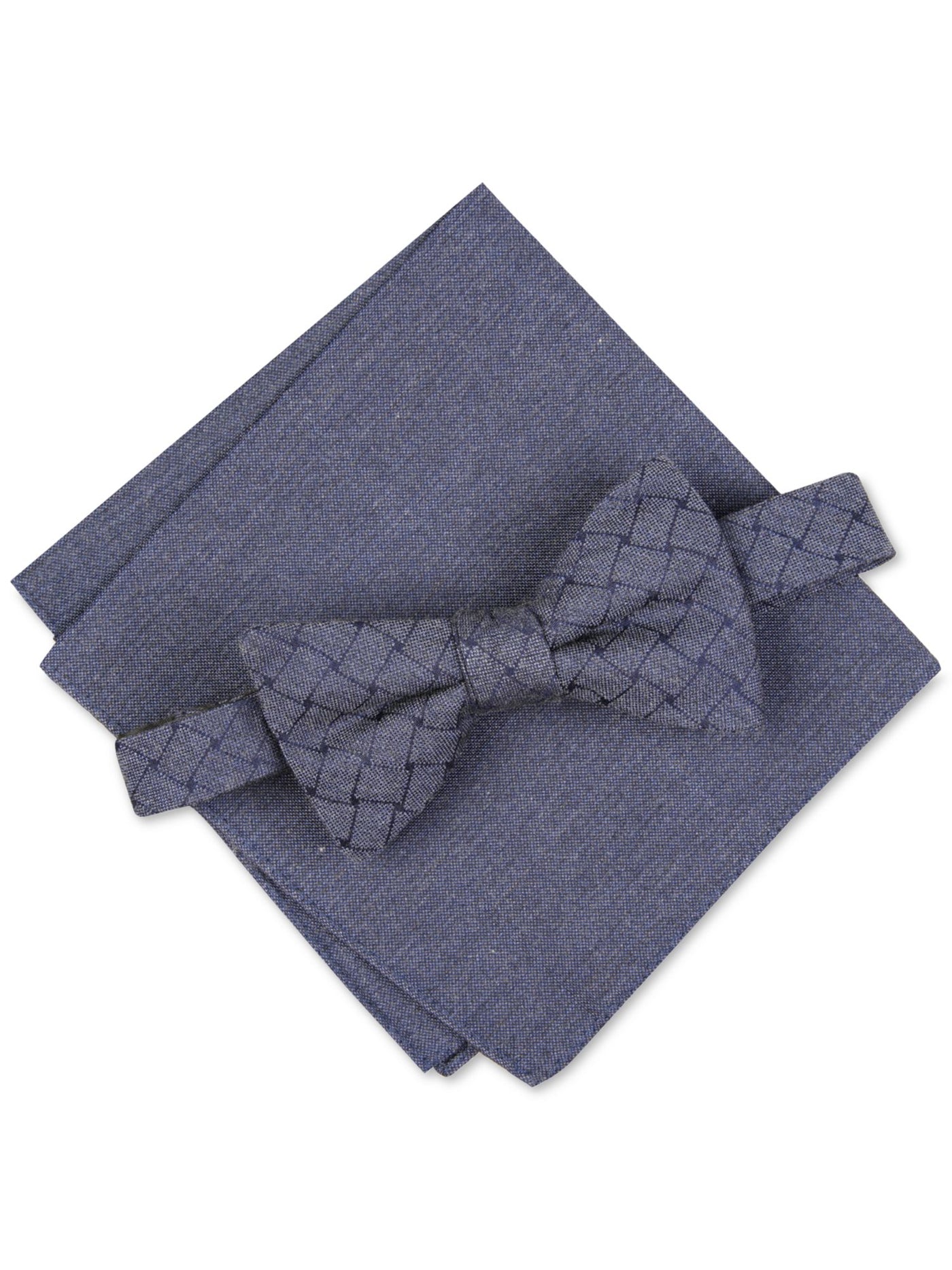 ALFANI Mens Navy Basket Weave Bow Tie