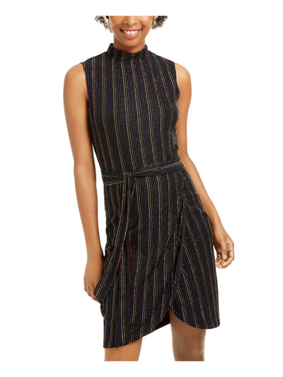 MSK Womens Sleeveless Turtle Neck Above The Knee Cocktail Sheath Dress