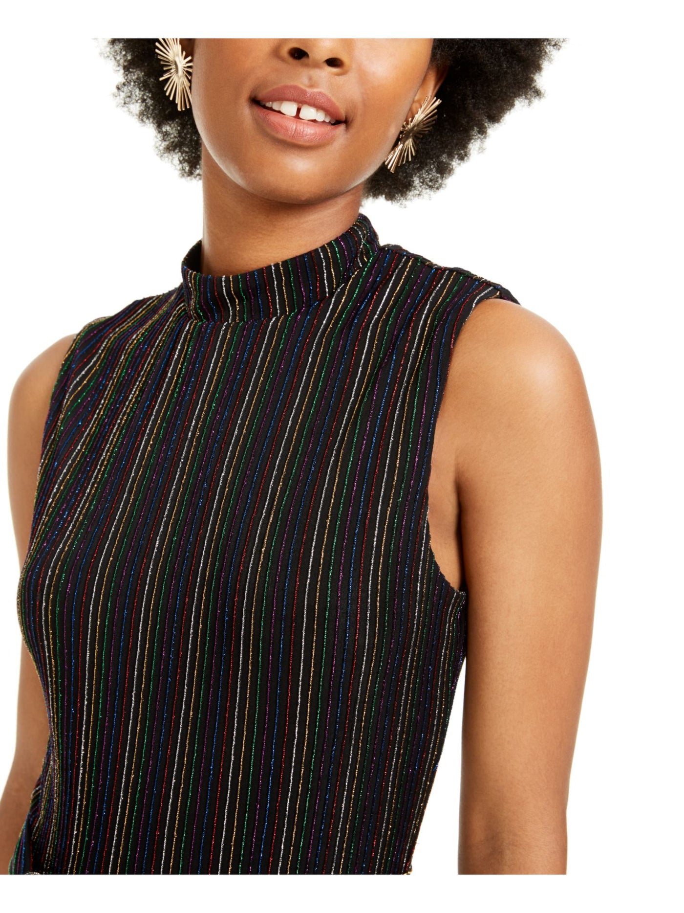 MSK Womens Sleeveless Turtle Neck Above The Knee Cocktail Sheath Dress