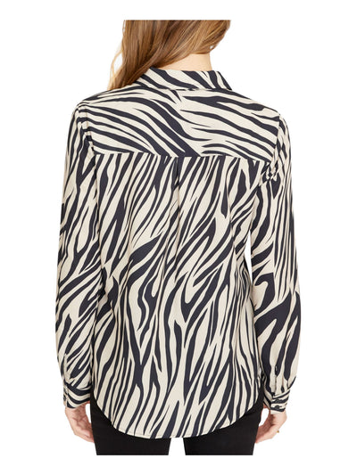 SANCTUARY Womens Long Sleeve Collared Button Up Top