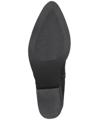 DOLCE VITA Womens Black Scales Cushioned Zelie Pointy Toe Block Heel Zip-Up Slouch Boot M
