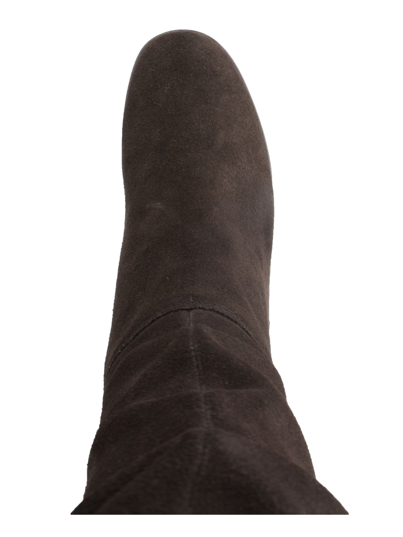 CLIFFS BY WHITE MOUNTAIN Womens Brown Stretch Gore Button Accent Ruched Averie Round Toe Block Heel Zip-Up Leather Boots Shoes 5.5 M