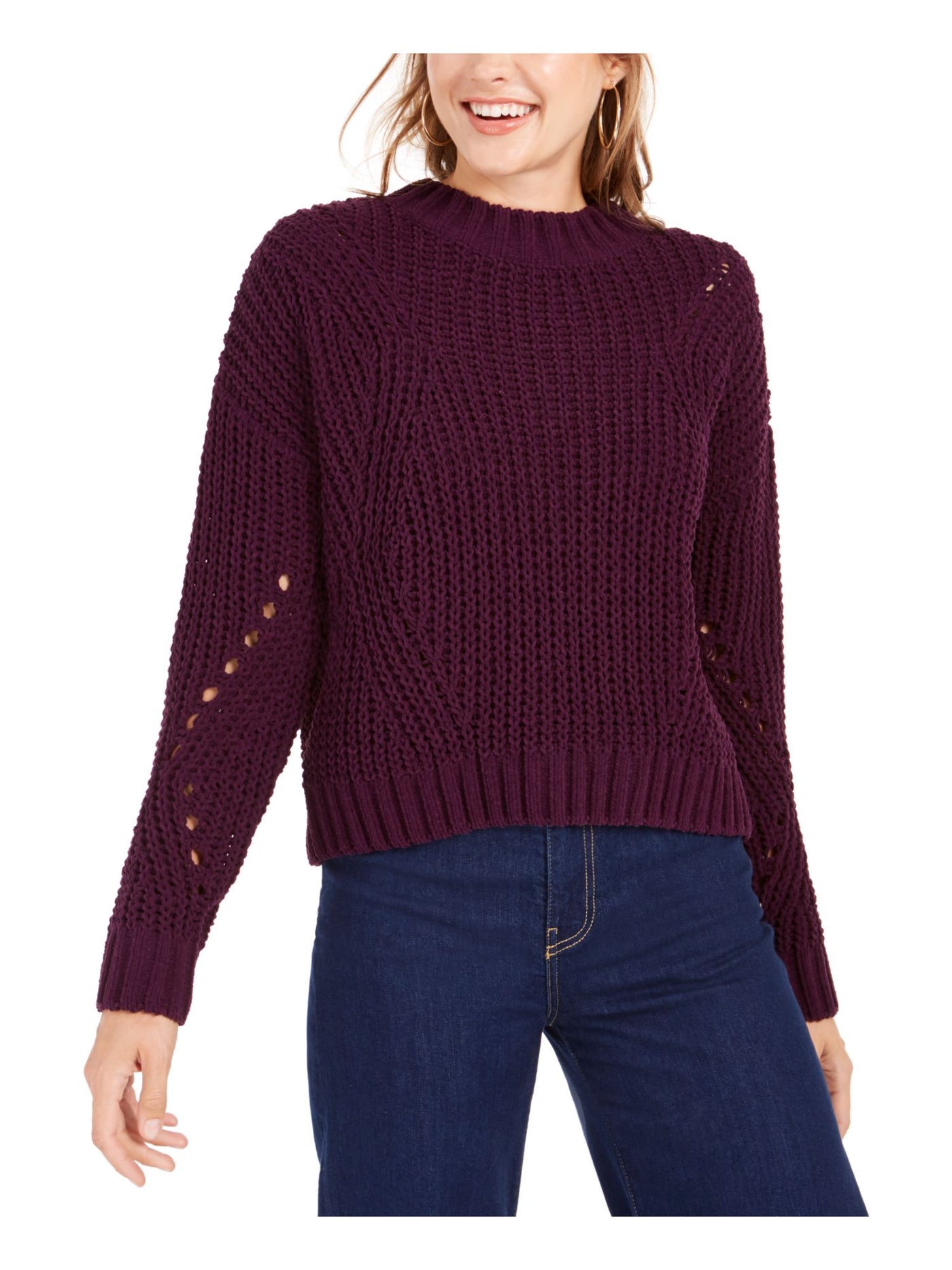 wynter Womens Long Sleeve Crew Neck Knitted Blouse