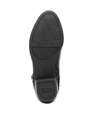 LIFE STRIDE Womens Black Traction Sole Wraparound Braided Detailing Buckle Accent Cushioned Adriana Round Toe Block Heel Zip-Up Booties M