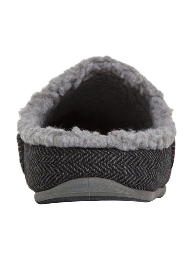 DEER STAGS Mens Gray Herringbone Comfort Slipperooz Round Toe Slip On Slippers Shoes 8 M