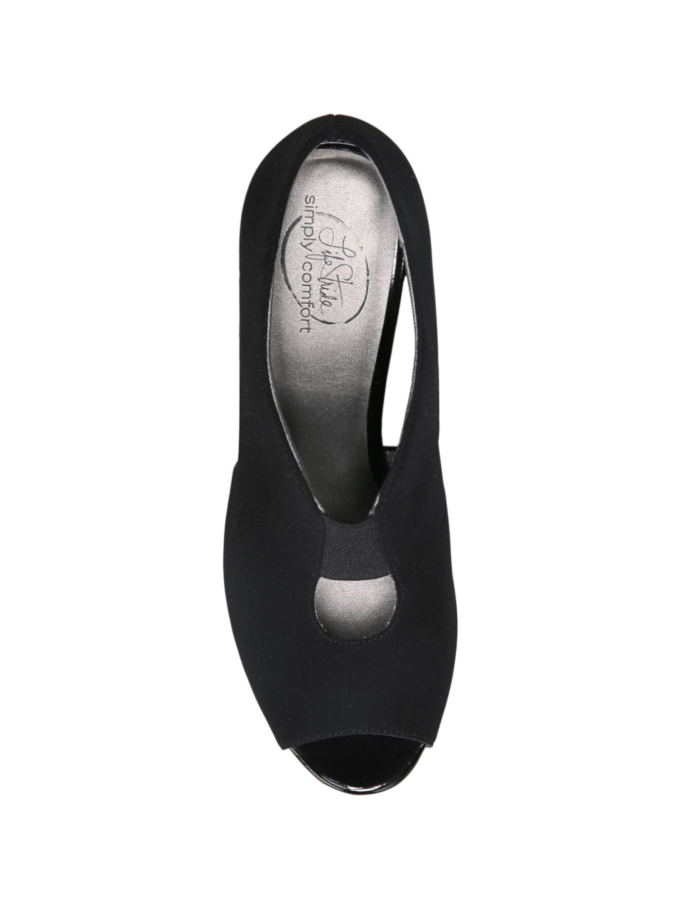 LIFE STRIDE Womens Black Goring Cushioned Carla Peep Toe Block Heel Slip On Shootie 9.5 W