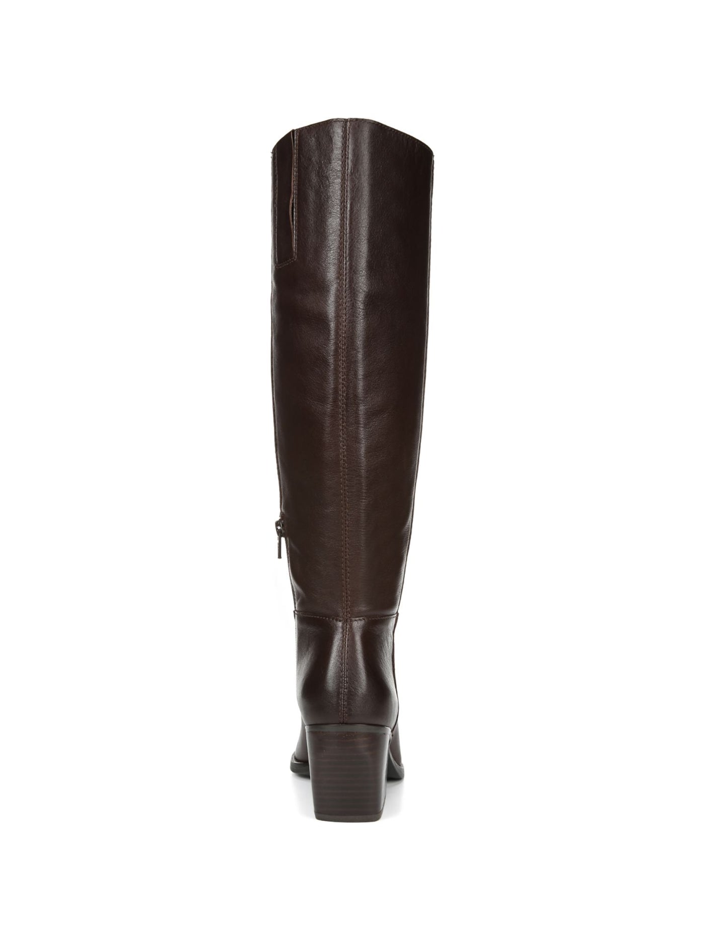 NATURALIZER Womens Brown Wide Calf Pointed Toe Stacked Heel Zip-Up Heeled Boots 6.5