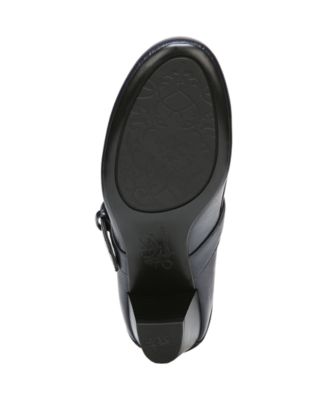 LIFE STRIDE Womens Navy Mary Jane Strap Buckle Accent Rozz Block Heel Slip On Pumps Shoes M