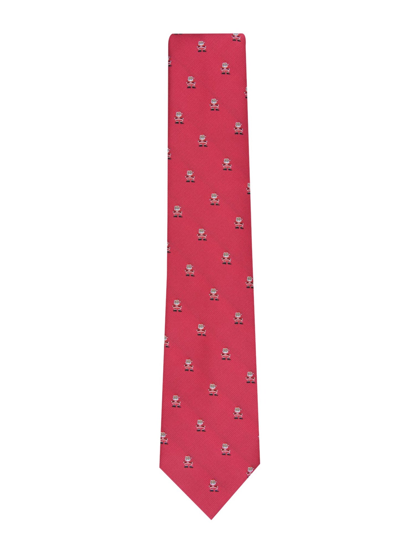 CLUBROOM Mens Red Santa Pattern Classic Neck Tie