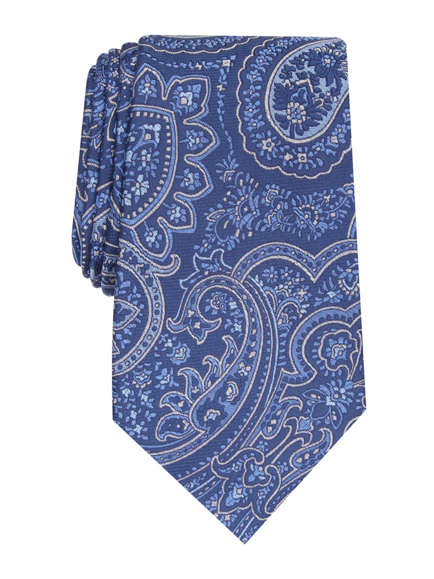 TASSO ELBA Mens Navy Paisley Slim Neck Tie