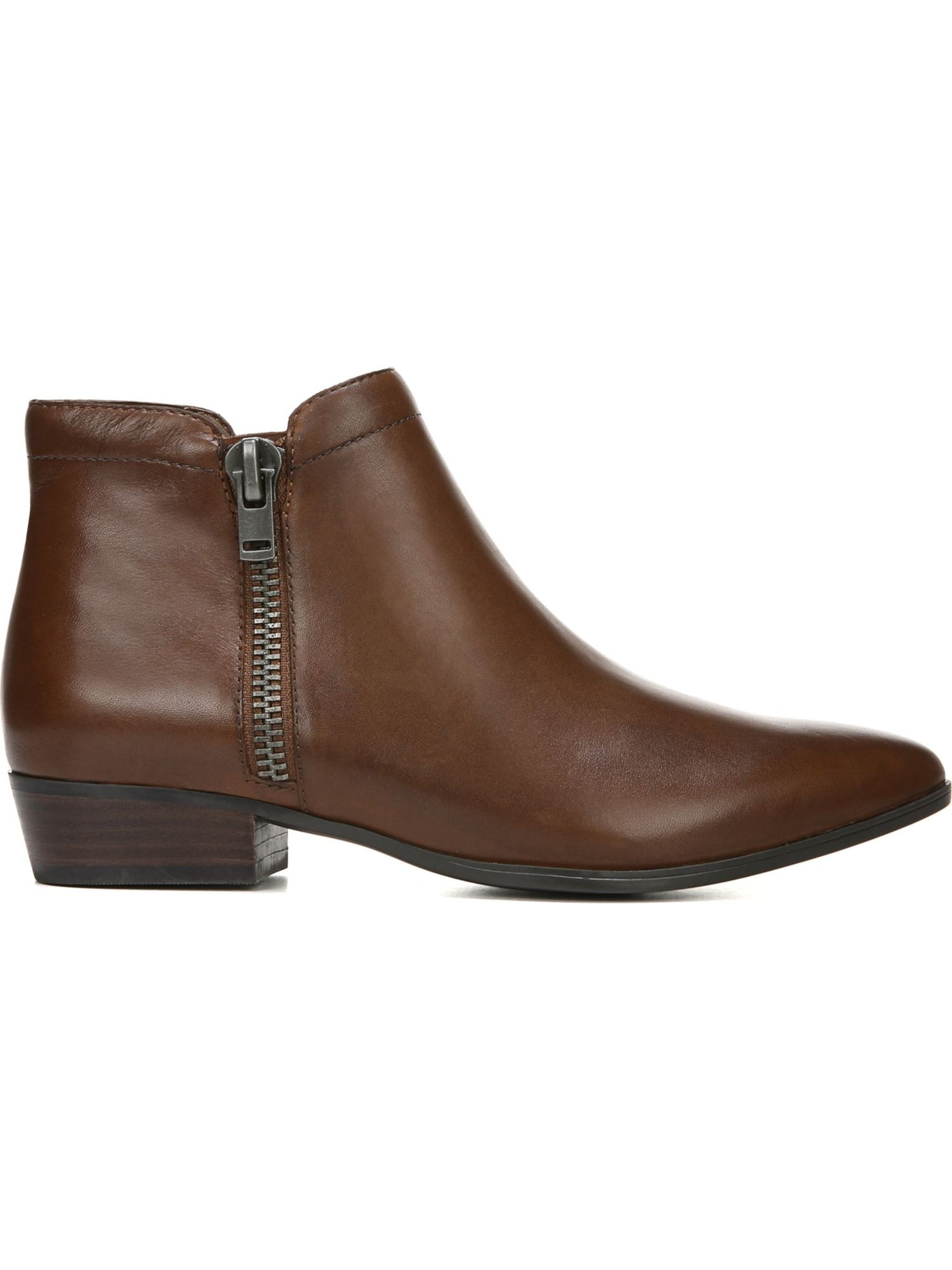 NATURALIZER Womens Brown Zipper Accent Padded Claire Almond Toe Block Heel Zip-Up Booties 10 W