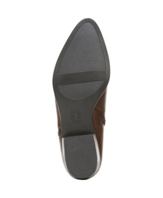 NATURALIZER Womens Brown Zipper Accent Padded Claire Almond Toe Block Heel Zip-Up Booties W
